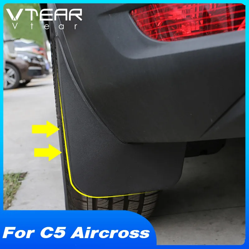 Vtear Car Mudguards Fender Cover Auto Exterior Parts Mud Flaps Sticker Car-Styling Accessories For Citroen C5 Aircross 2021 2020