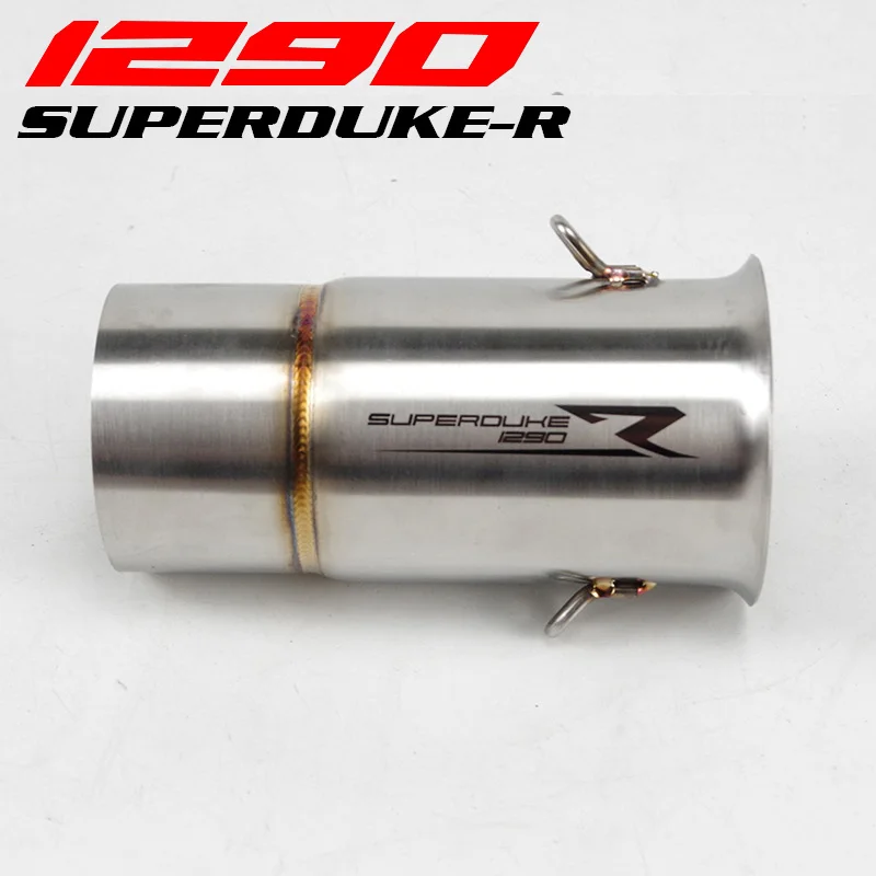 For KTM 1290 Super Duke R GT SDR 2017 2018 Exhaust Muffler Middle Link Pipe 60.5mm 72mm Escape Connector Adapter with Laser