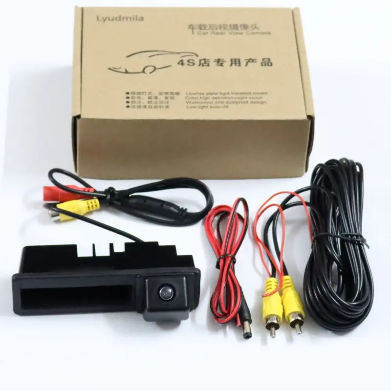 Vehicle Trunk Handle Camera For Audi A6 C6 4F S6 RS6 Q7 4L 2005~2015 Rearview Camera Auto Backup Reverse Camera CCD Night Vision