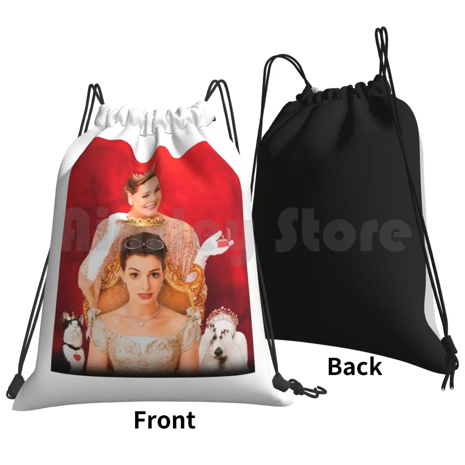 The Princess Diaries Backpack Drawstring Bag Riding Climbing Gym Bag The Princess Diaries Anne Hathaway Julie Andrews