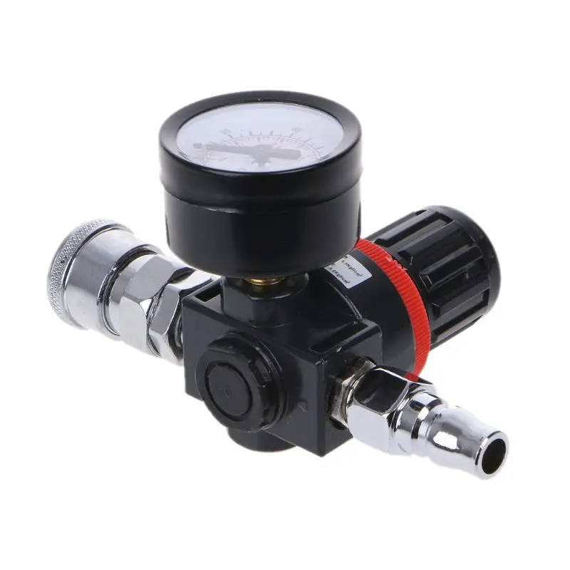 

X7AE 1/4" HVLP Spray Air Regulator w/Pressure Gauge Diaphragm Control Auto Paint