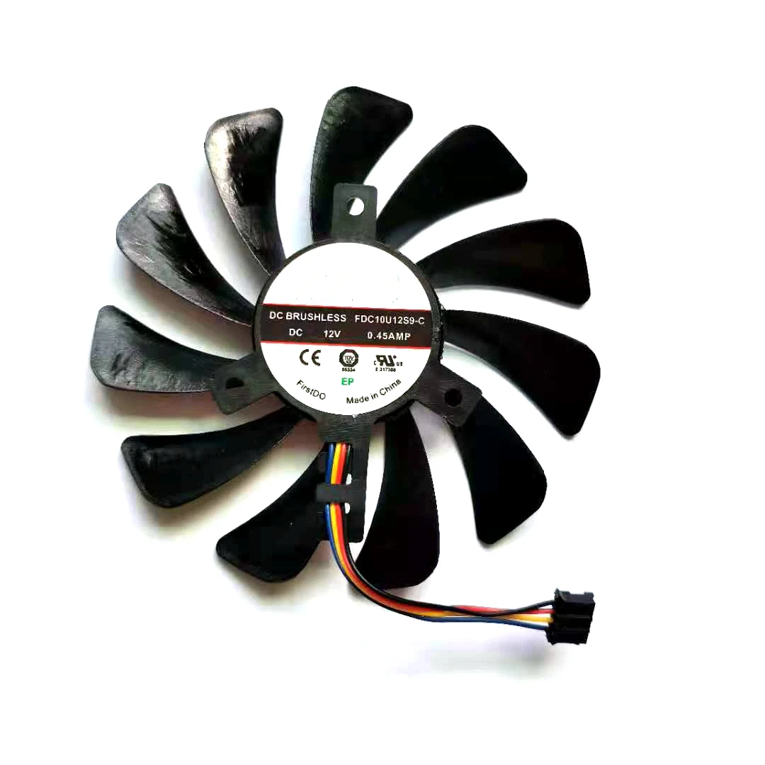 Ventilateur de carte graphique pour XFX RX580, 2 pièces/lot, FDC10U12S9-C 4 broches 95mm, nouveau