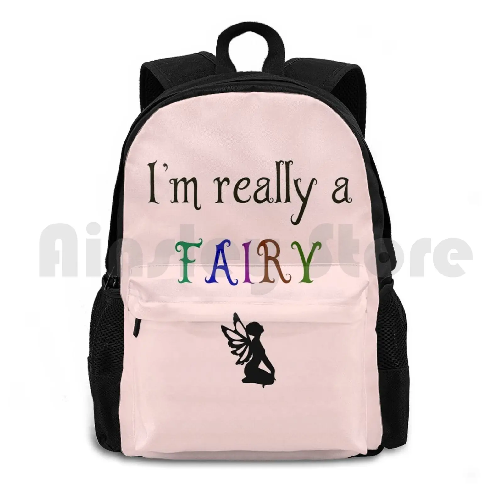 

I'm Really A Fairy Outdoor Hiking Backpack Waterproof Camping Travel Fairy Pagan Wiccan Witch Magic Magical Mythical Creature