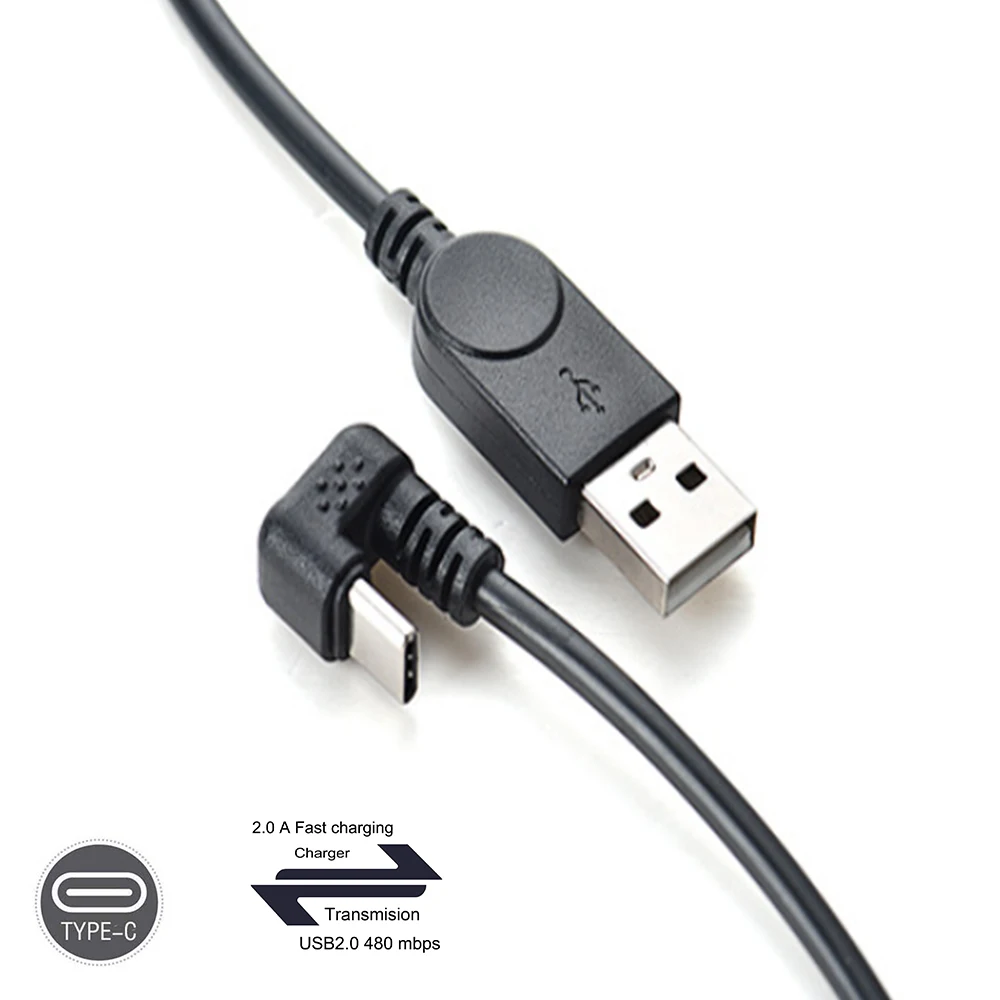 180 Degree USB 3.1 Type C male Up & Down Angled USB C Converter Adapter fast charger charging cable  for Phone Tablet PC