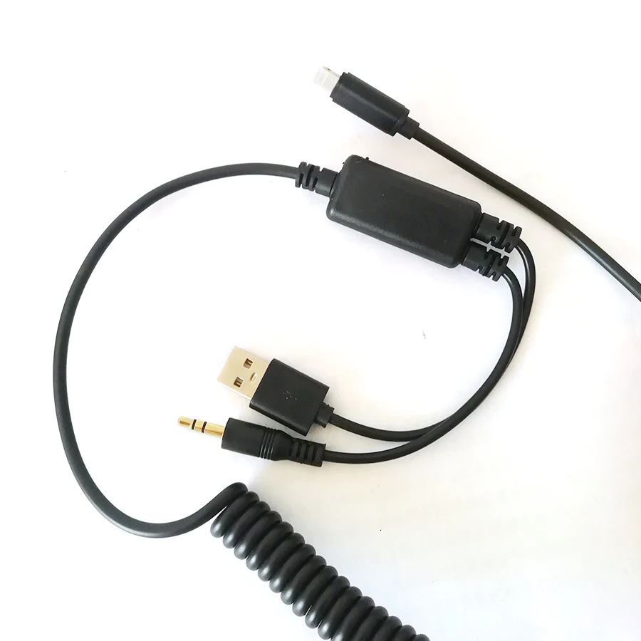 Interface Audio USB Y Cable AUX Adapter Lead for Bmw & Mini iPod iPhone 5 6 7 S