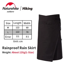 Naturehike Ultralight Rain Skirt Outdoor Clothes Accessories Hiking Camping Nylon Apron Windproof Waterproof 120g