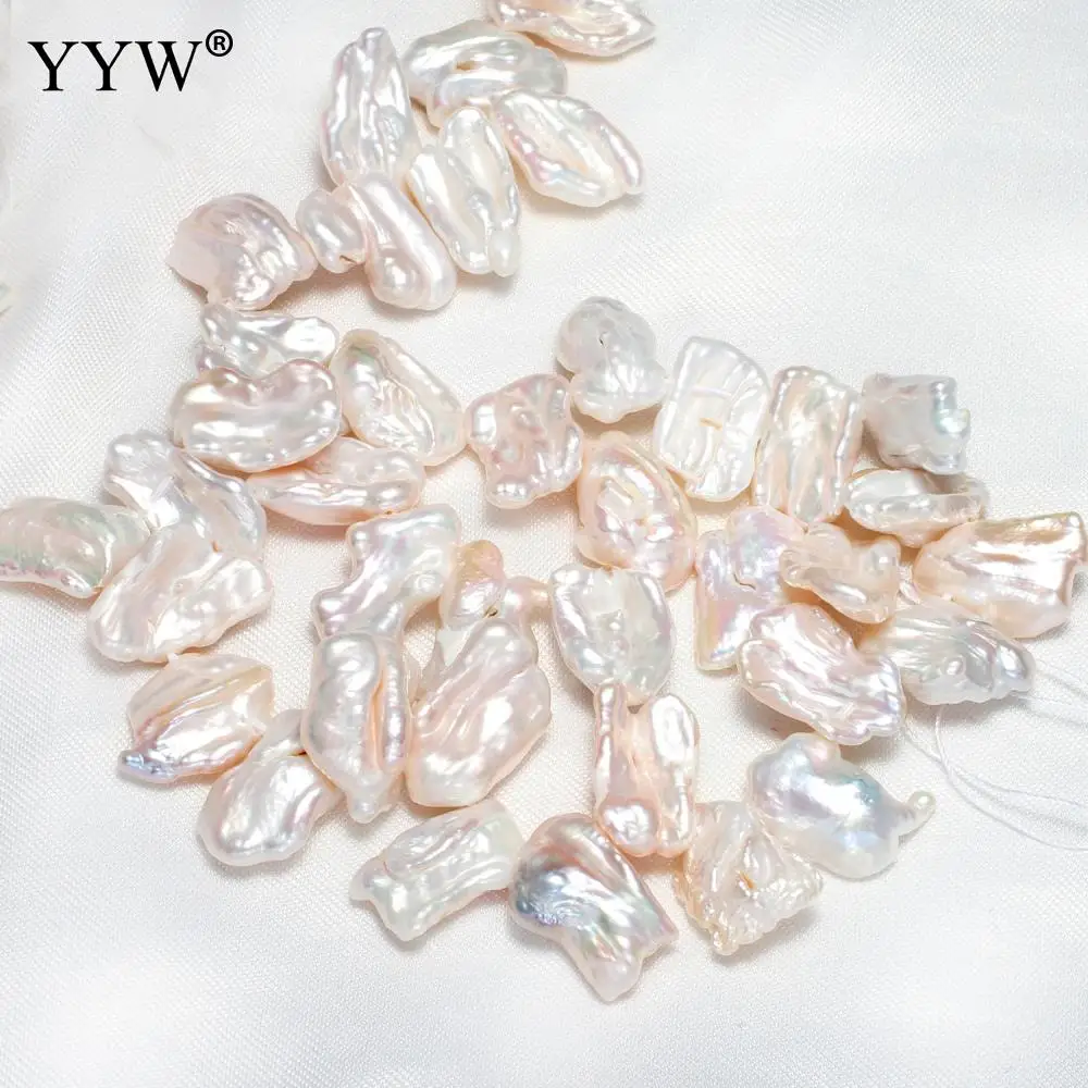 

Wholesale 11-18mm Loose Freshwater Biwa Pearl Beads Diy Jewelry Making Necklace Natural White Cultured Pearls Wedding Lift