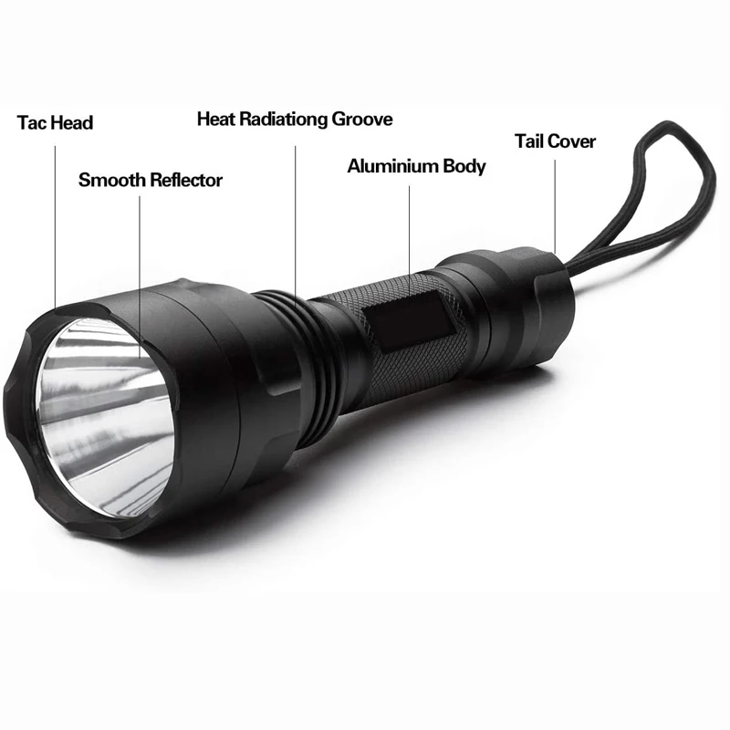 LED Tactical Flashlight Flashlights lanterna Lightweight Waterproof Handheld Flashlight for Camping,Outdoor