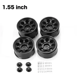 4PCS 1.55 Inch RC Car Aluminum Alloy Wheel Rim for RC Crawler Car TF2 Tamiya CC01 LC70 LC80 MST JIMNY Axial AX90069