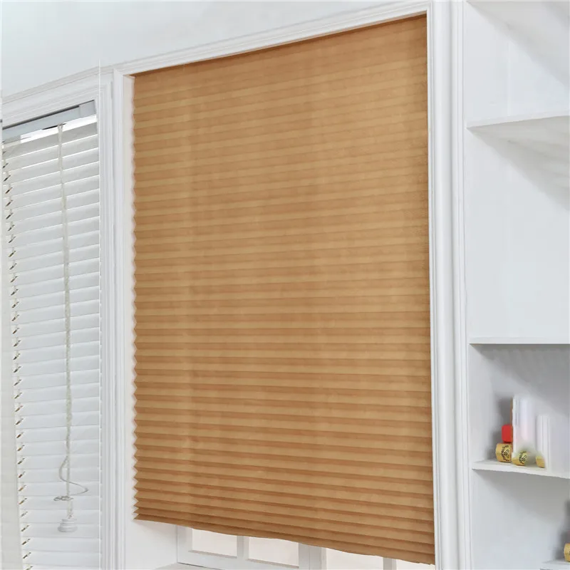 Self-Adhesive Blinds Semi-Blind Window Curtains Bathroom Kitchen Balcony Office Blinds Pleated Curtains