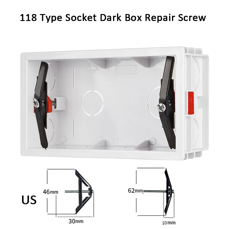 New Generation US Standard  Wall Mount Socket Box Repair Screw 120 118 Switch Cassette Quick Recovery Repairer Support Tool