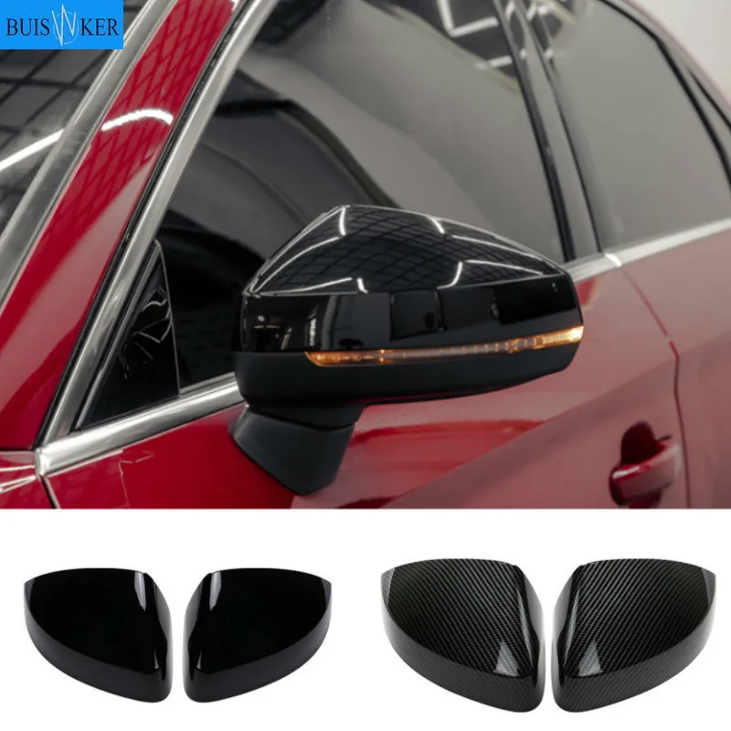 Pair for Audi A3 S3 8V RS3 Side Wing Mirror Covers Caps (Carbon Look) 2017 Replace 2015 2016 2018 2013 2014 2019