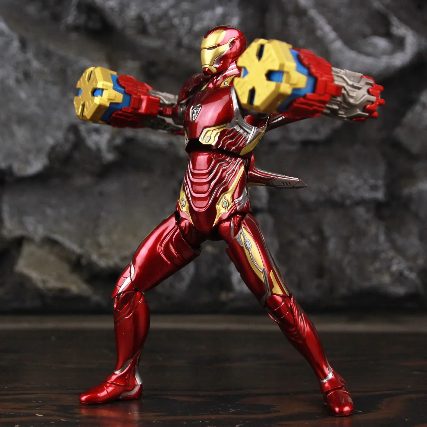 ZD Toys Deluxe Ironman Mark L 50 MK50 Nano Armor Weapons 7" Actionfigur LED-Lichtplattform Tony Stark Infinity War Modellpuppe – Detail 1