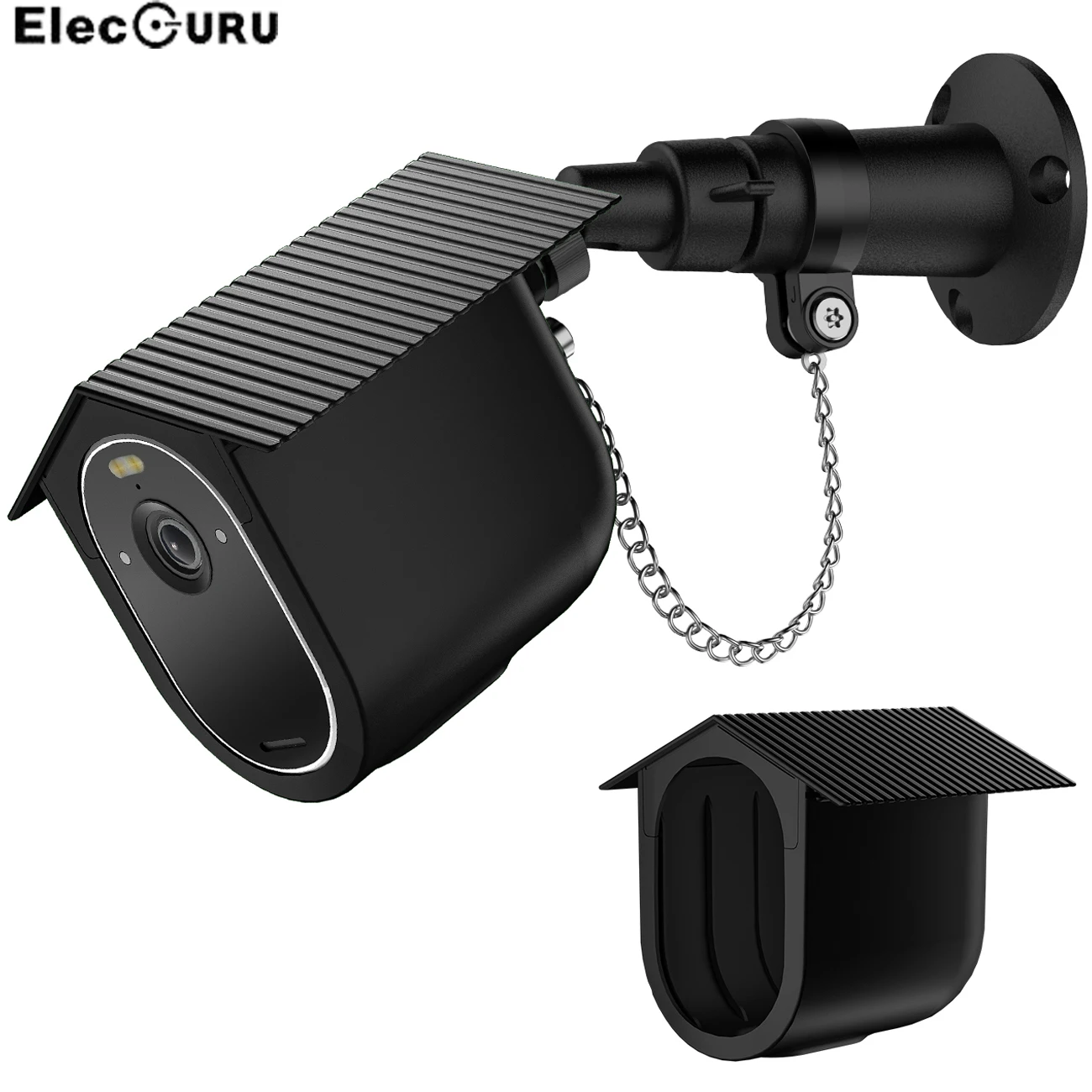 Anti-Theft Wall Mount Holder for Arlo Essential Camera with Waterproof Protective Cover Case and Anti-Theft Chain 