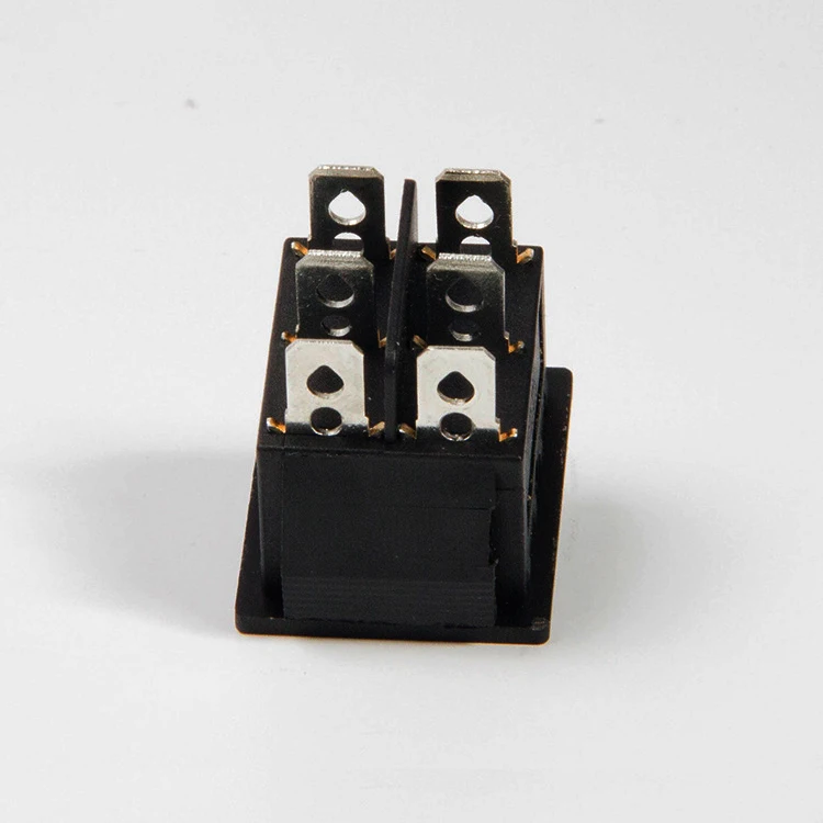 ON-OFF-ON Momentary DPDT Rocker Switch 3 Position 6 Pin Power Switch 6A 250V 10A 125V Push Button Spring Return Switch KCD4