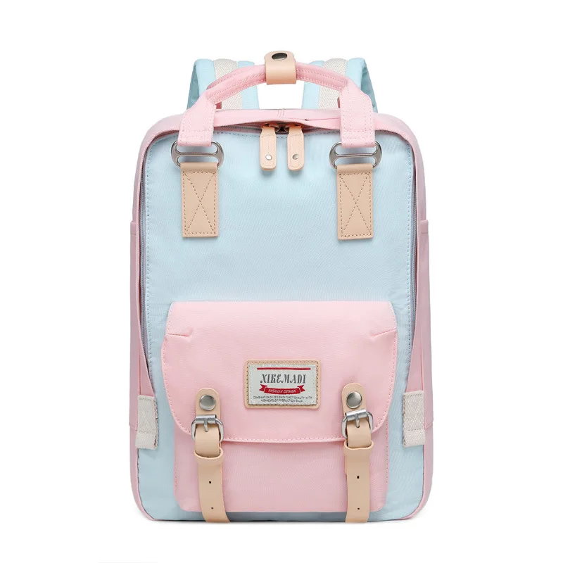 New Women Waterproof Candy Colors Backpacks 14 Inch Laptop Backpack Female Mochilas Cute Travel Rucksack High Quality