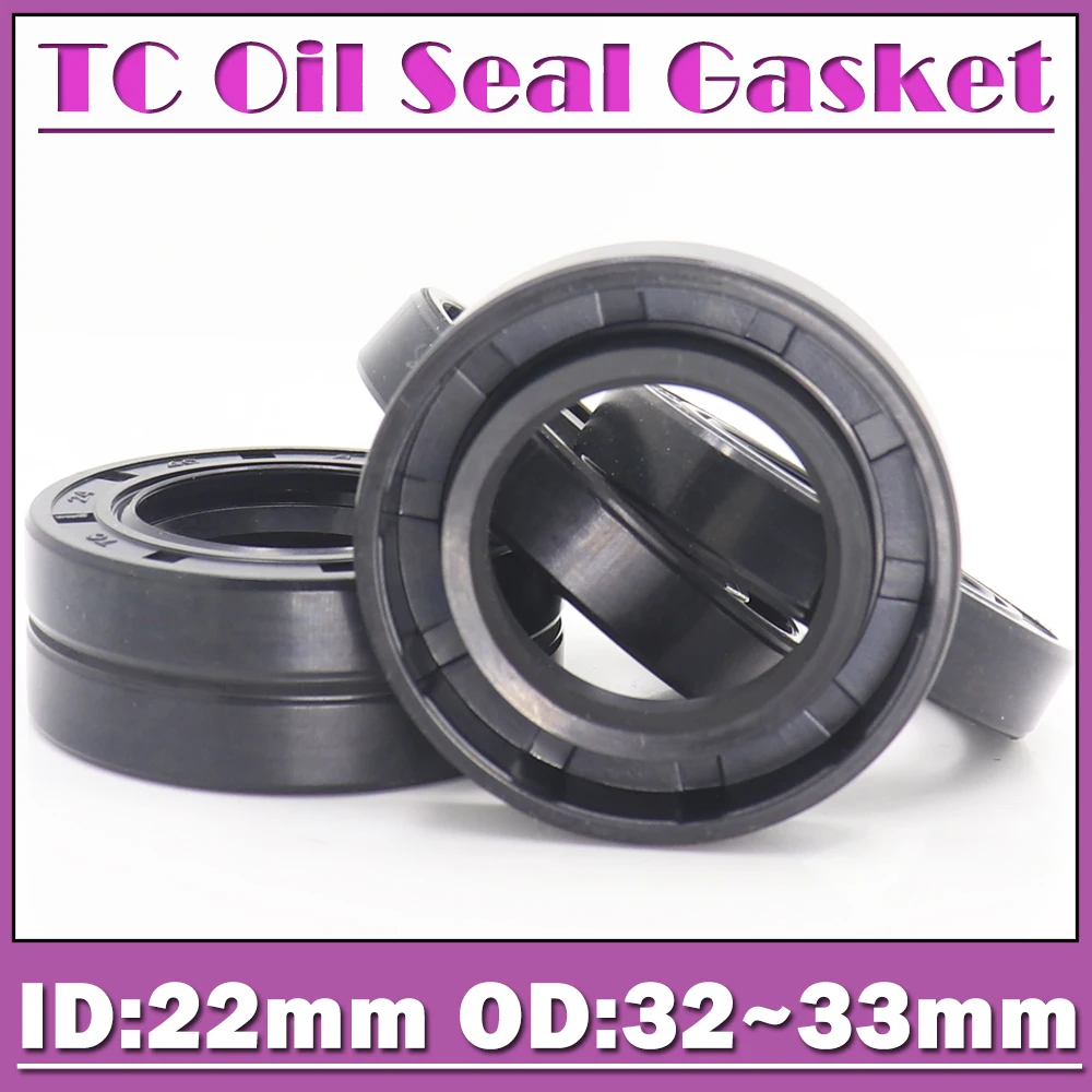 

Oil Seal Gasket TC 22*32*33*5*5.5*6*7*8*10*12 mm 10PCS Bearing Accessories NBR Nitrile Rubber Skeleton Oil Seals