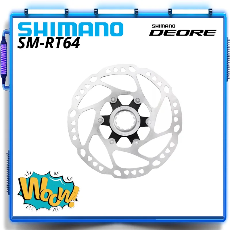 SHIMANO DEORE SM-RT64 CENTER LOCK Disc Brake Rotor 220/203/180/160 MM Resin/Metal Pad M610 Series