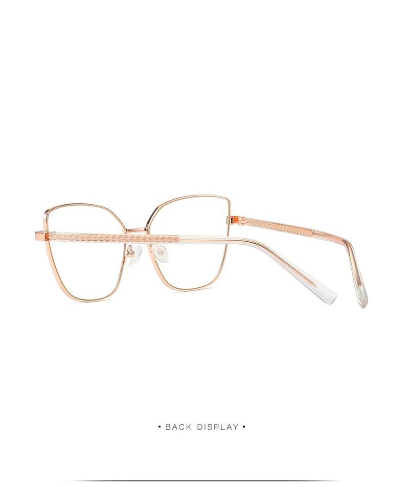 Mode Frauen Katzenauge Vollrand Legierung Brille Rahmen für weibliche verschreibung pflicht ige Brillen optische Brille für Frau – Detail 18