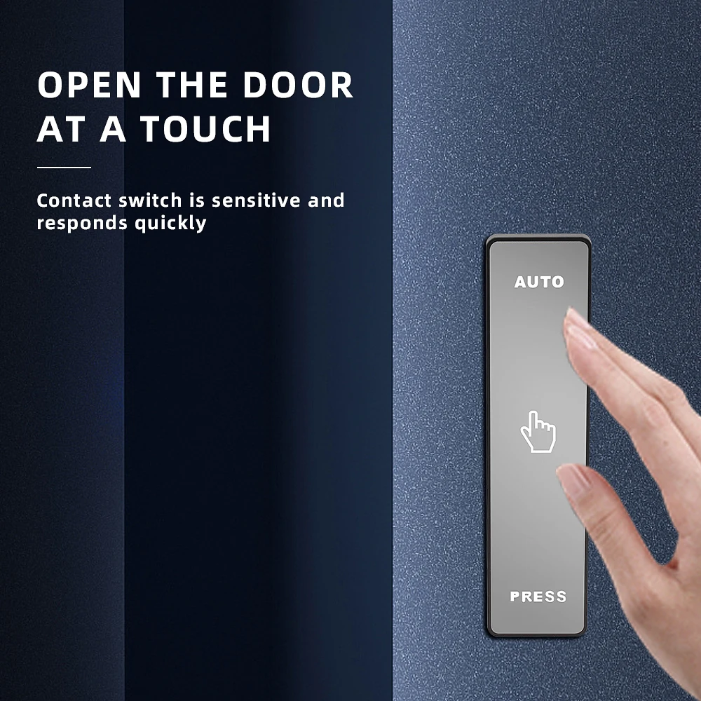 Electric Sliding Door Mirror Glass Material Exit Button Access Control Switch Automatic Door Lock Door Opener Press Exit Button