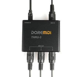 DOREMiDi MIDI Host Box THRU-3 MIDI pięć-interfejs wtykowy bez opóźnienia konwerter Adapter pedał efektów gitarowych