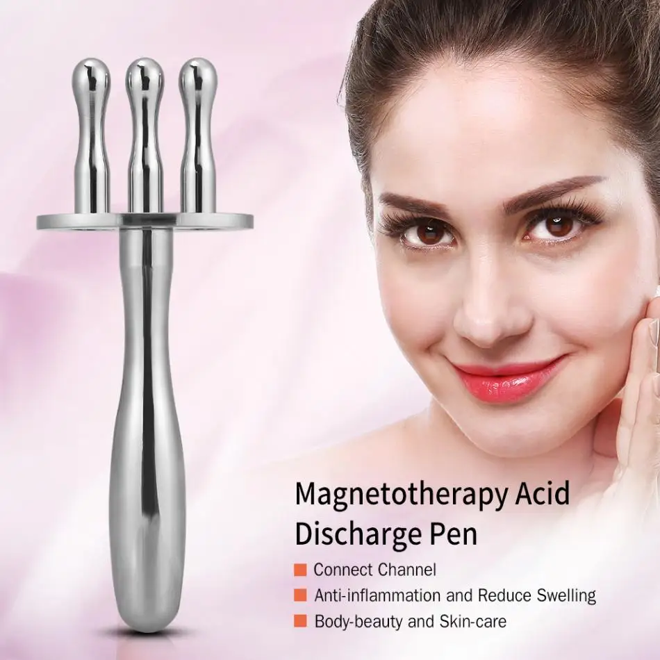 Magnetotherapy Acid Discharge Pen Meridian Point Magnetic Massage Therapy Stick Lymphatic Acid Drainage Magnetotherapy Pen Fork image 6