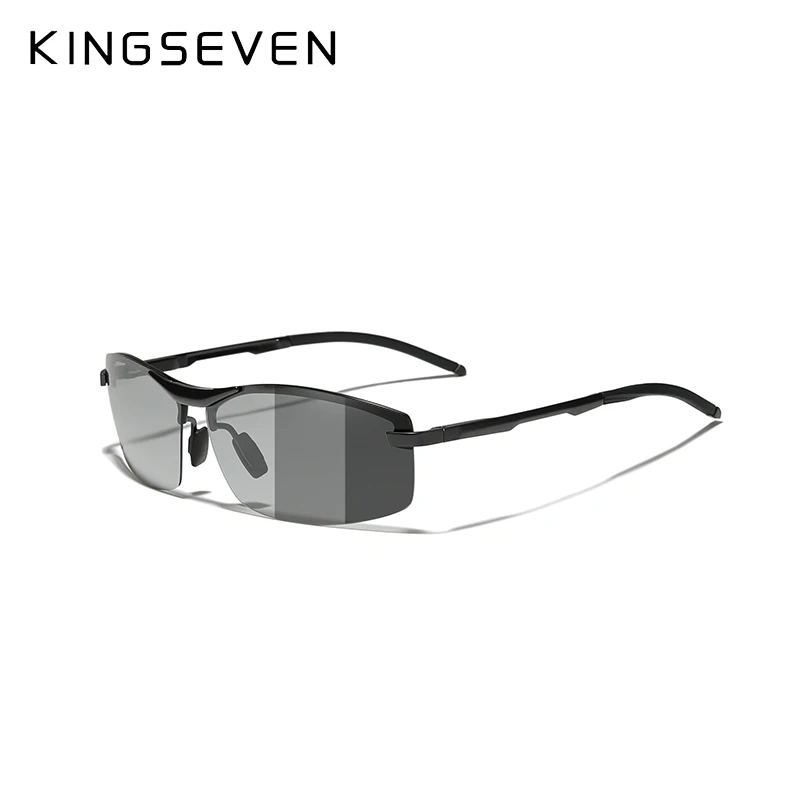 KINGSEVEN-نظارات شمسية مستقطبة من الألومنيوم فوتوكروميك للرجال ، متغيرة اللون ، قيادة الحرباء
