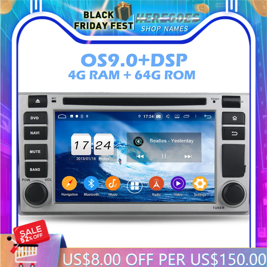 

IPS DSP Android 10,0 4G Оперативная память 64 Гб Встроенная память + 8Core dvd-плеер для автомобиля Wi-Fi Bluetooth Радио GPS карта для Hyundai SANTAFE SANTA FE 2005-2012