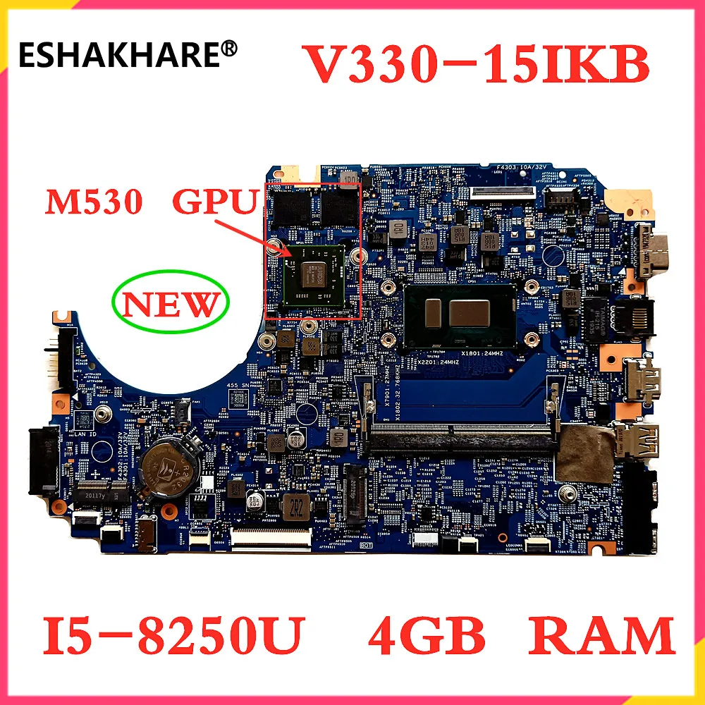 

5B20Q68404 For lenovo V330 V330-15IKB laptop motherboard LV315KB 17807-3M With M530 I3/I5-8250U 4GB RAM 100% test ok Original！