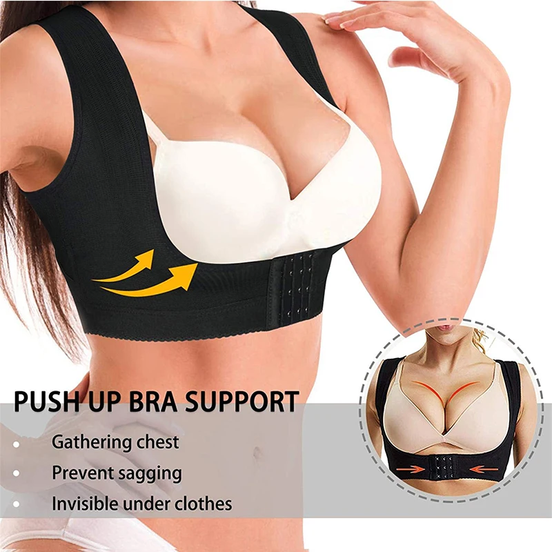 

Chest Up Shapewear Women Tops Back Support Posture Corrector Under Clothes Chest Brace Up Corset X Strap Bra Body Shaper Vest