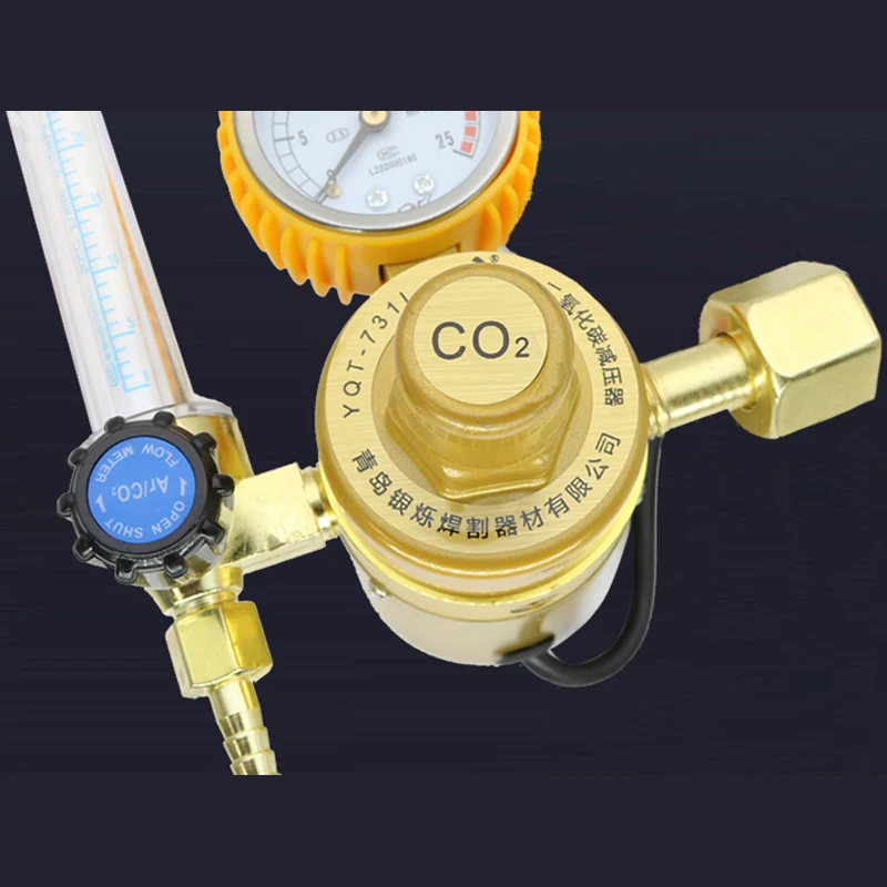 CO2 Pressure Regulator Carbon Dioxide Pressure Reducer Heated Pressure Gauge Meter Flowmeter For MIG/TIG Welding 36/110/220V