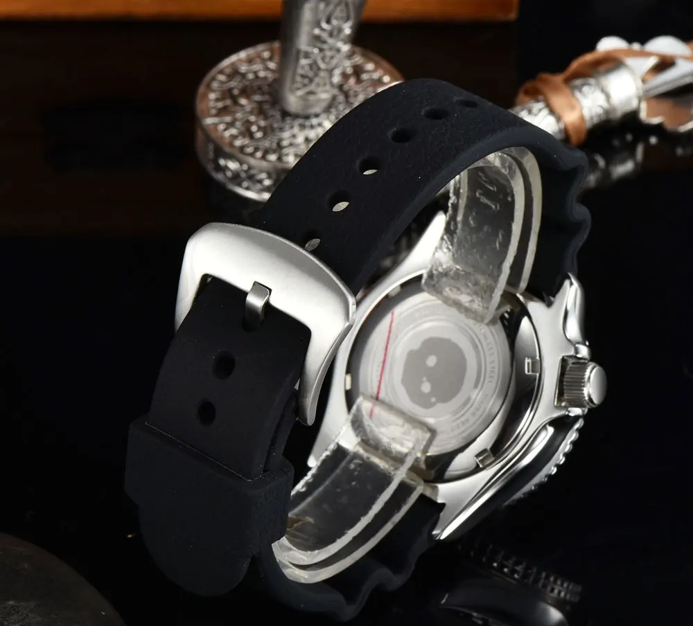 20ATM 41 مللي متر Tandorio الأسود الهاتفي سوبر مضيئة NH35A التلقائي الغوص ساعة رجالي