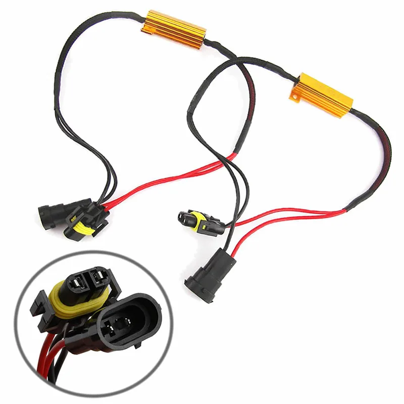 H8 H11 LED Light Canbus Load Resistor Flicker Decoders Warning Canceler Harness Car Electronics