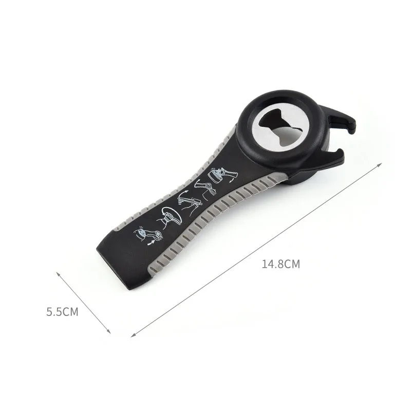 1Pcs Five-In-One Multi-Function Bottle Opener Beer Opener Perfect For Elderly, Children, Weak Hands to Twist