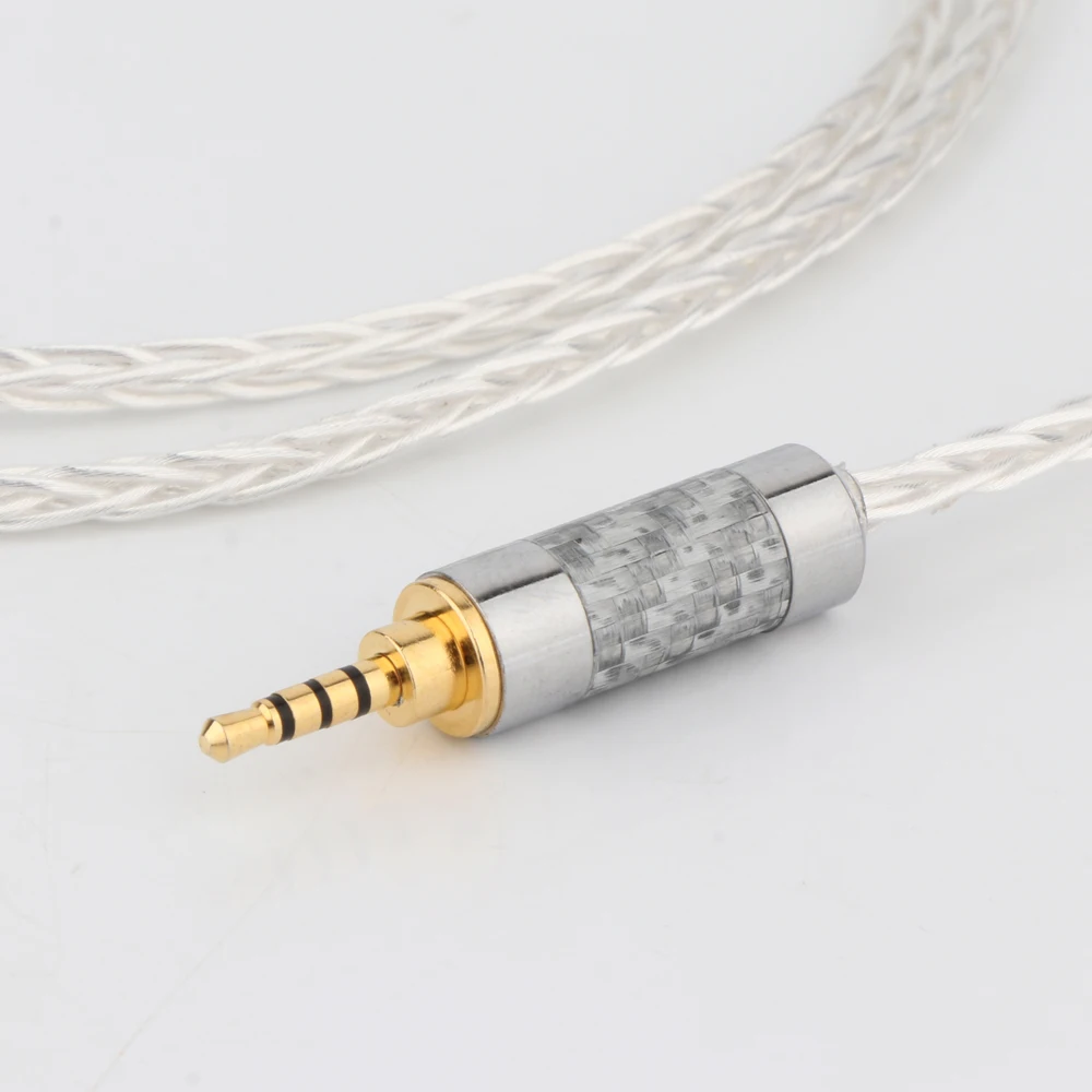 Preffair 8 Core Silver Plated OCC Earphone Cable For FOSTEX TH900 MKII MK2 TH-909 TR-X00 TH-600 Headphones