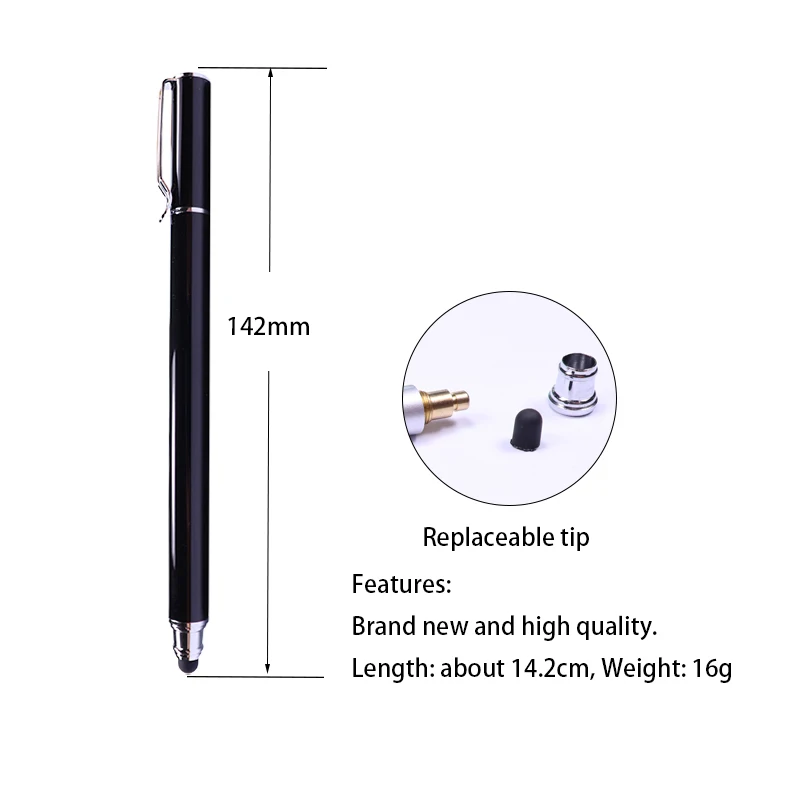 Wenku 2 In1 Rubber Tip Touch Capacitieve Scherm Mobiele Telefoon Stylus Pen Fabriek Groothandel Te Koop