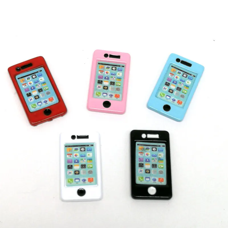 1PCS Mini 1/6 Scale Mobile Phone Model for Miniature Dollhouse Barbies Blythe Doll House Decoration Accessories