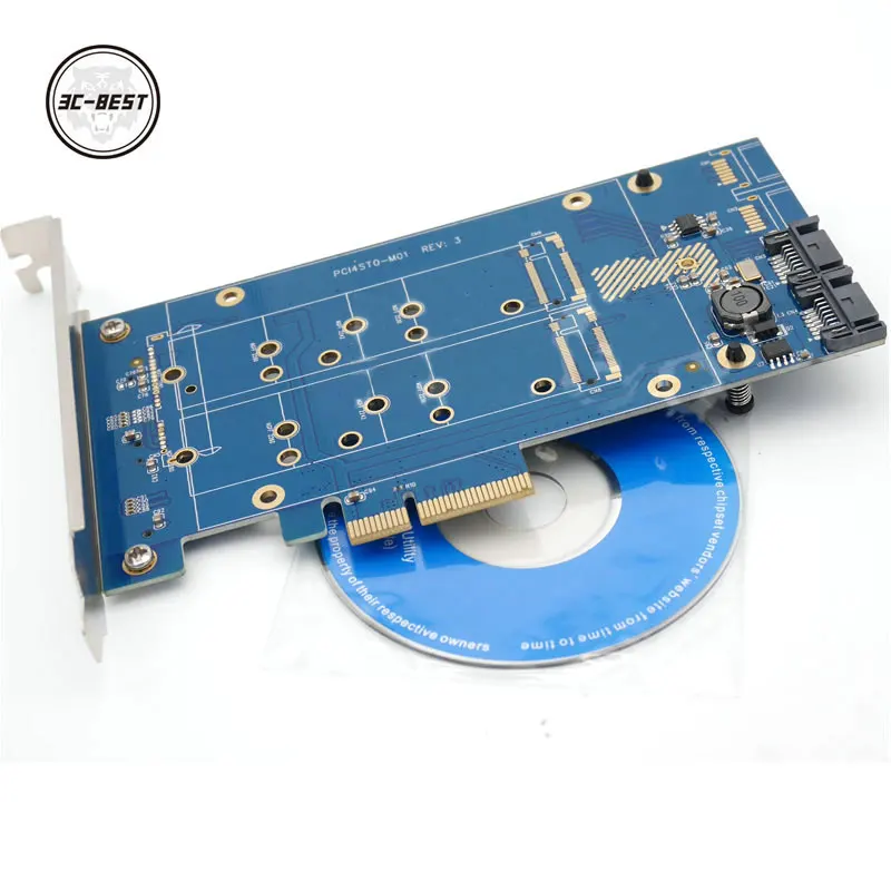 

M.2 Transfer PCIe transfer Card SATA3.0 extension card M.2 SSD set RAID array card