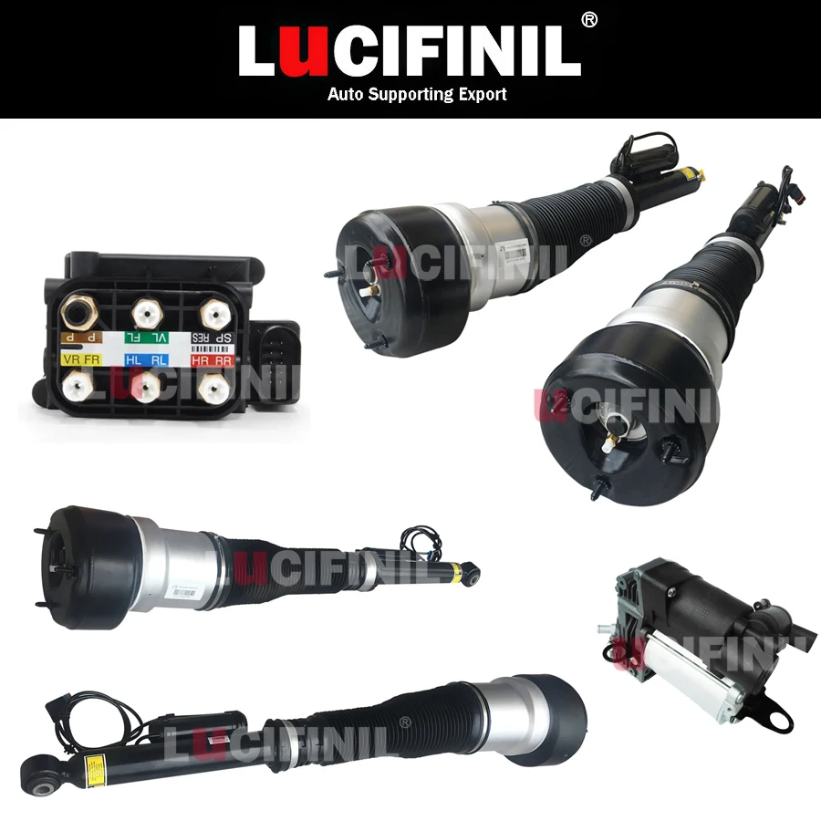 

LuCIFINIL 6x Front Rear Air Suspension Shock Absorber Air Compressor Valve Fit Mercedes W221 2213209313 2213205613(5513)