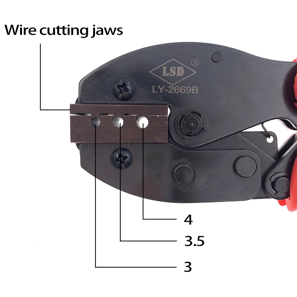 LY-2669B Metal Sheath Connecting Shoelace End Crimping Tool Hand aglet Crimping Pliers