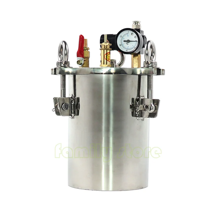 

fiys 304stainless steel carbon steel pressure tank 5L , distributor tank, dispensing bucket, with safety valve, regulating valve