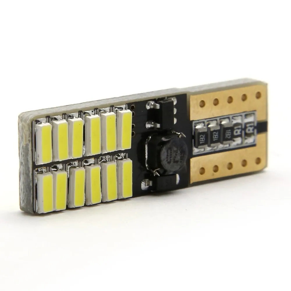 LD Automobile led decoding constant current width indicator T10 4014 24smd license plate lamp reading lamp 12V