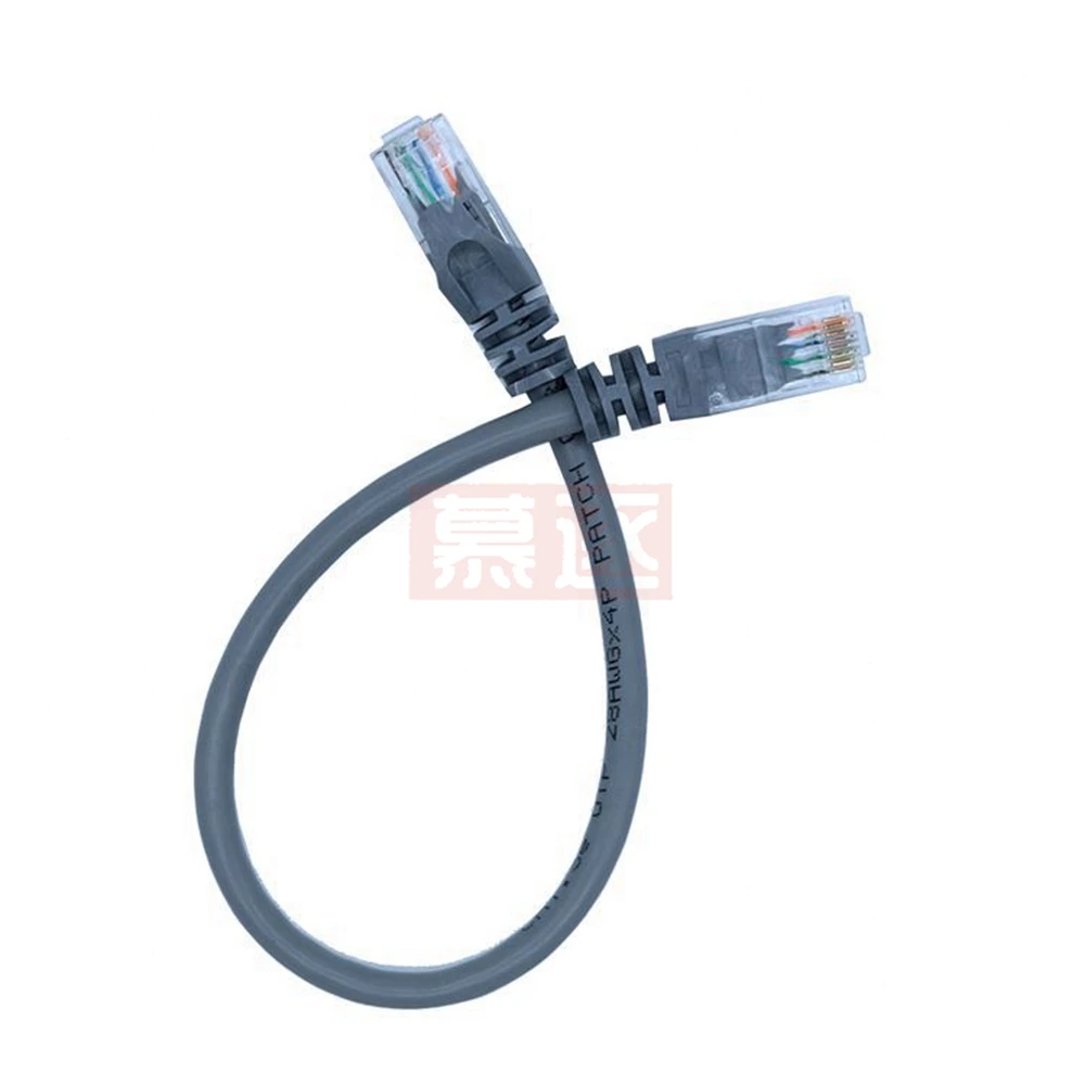 Szary 10CM CAT5 CAT5e CAT6e UTP kabel sieciowy Ethernet z męskiego na męskie RJ45 Patch LAN krótki kabel 10CM