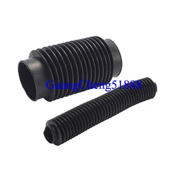 30mm 40mm 50mm 70mm 80mm 100mm Inner Diameter Machinery Black Rubber Flexibility Corrugated Sleeve Bellows 1PC High Quality