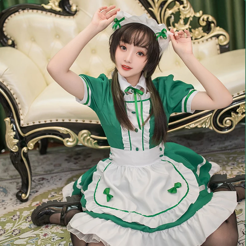 

Wholesale Cute Lolita Maid Costumes French Maid Dress Girls Woman Anime Cosplay Costume Waitress Maid Party Stage Costumes