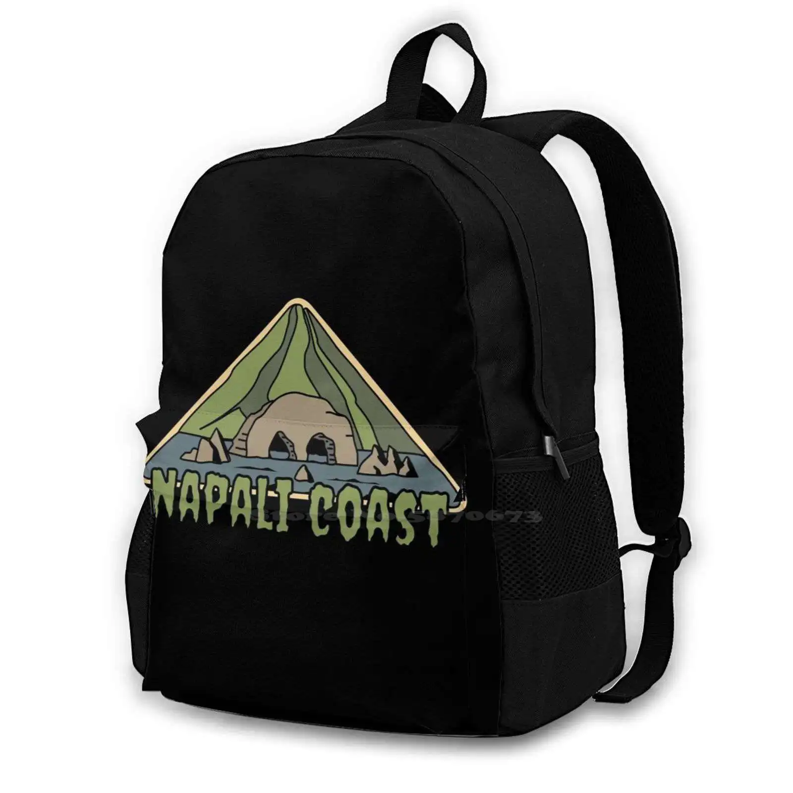 Napoli Coast Hot Sale Schoolbag Backpack Fashion Bags Napoli Coast Kauai Hawaii Island Tropical Skull Aloha