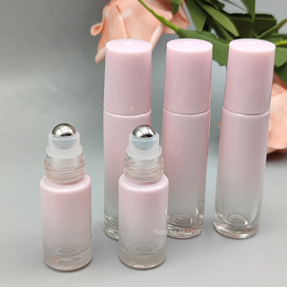 5ml 10ml Empty Glass Roll On Bottle With Stainless Steel Roller Ball Refillable Containers Essential Oil Roller Bottle Vials