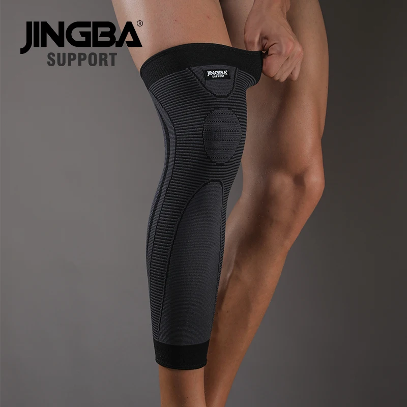 JINGBA SUPPORT Lengthen warmth knee pad Outdoor sports basketball knee pads knee brace protector Safety Elastic Nylon rodillera