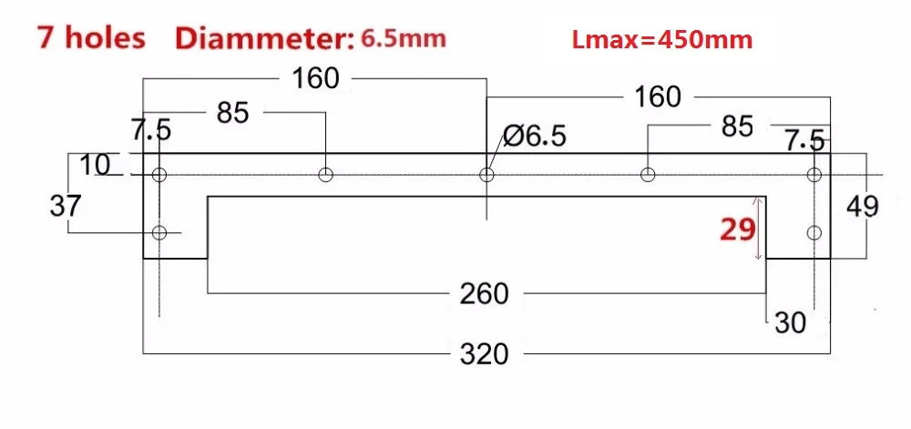 T12 shape accordion protection bellows cover for cnc,Inside:260mmx29mm,Lmax=450