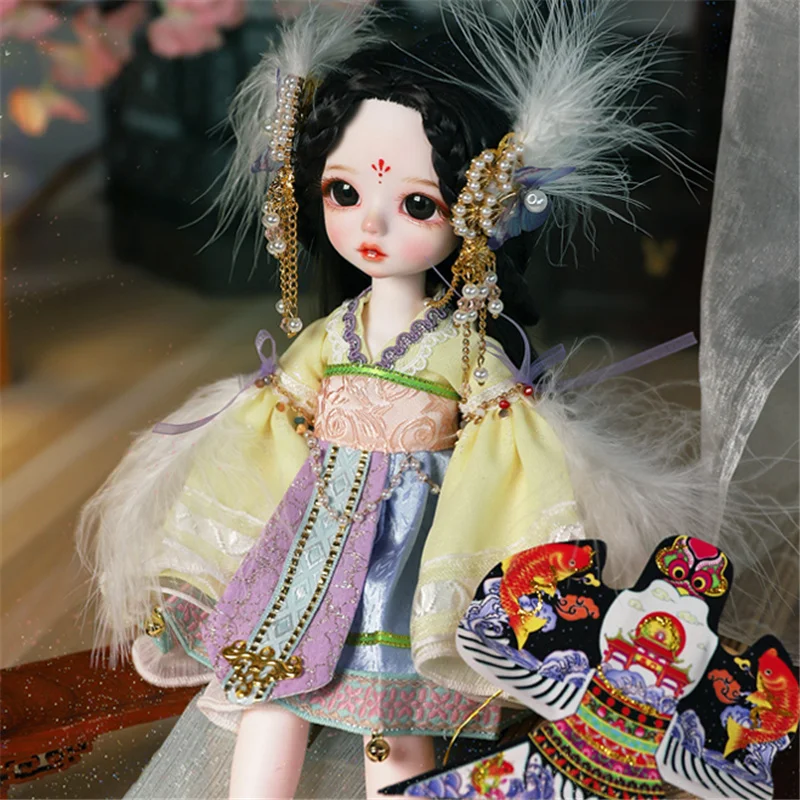 

DBS BJD 1/6 30cm doll mechanical joint Body With makeup Including scalp eyes clothes girls SD YOSD gift toy girl